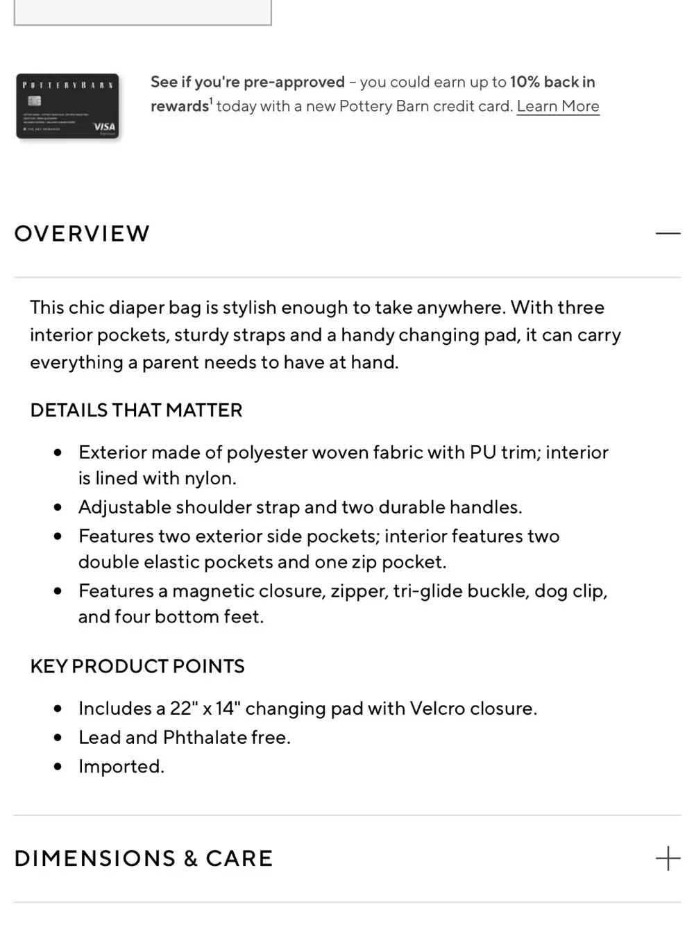 Pottery Barn Kids - Colorblock Duffel diaper bag